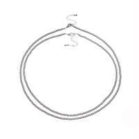 Stainless Steel Chain Necklace, 304 Stainless Steel, with 5cm extender chain, fashion jewelry & for woman, original color, 3mm [