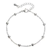 Stainless Steel Chain Bracelets, 304 Stainless Steel, with 4cm extender chain, Vacuum Ion Plating, fashion jewelry & for woman 3mm Approx 15.5 cm [