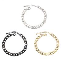 Stainless Steel Chain Bracelets, 304 Stainless Steel, with 3cm extender chain, Vacuum Ion Plating, fashion jewelry & Unisex 7mm Approx 16 cm [