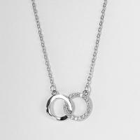 Collier zircon cubique de zinc Alloy, alliage de zinc, avec 1.97inch chaînes de rallonge, bijoux de mode & pavé de micro zircon & pour femme Environ 15.75 pouce, Vendu par PC