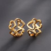 Zinc Alloy Huggie Hoop Earring, Heart, 24K gold plated, fashion jewelry & for woman 