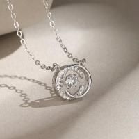 Rhinestone Zinc Alloy Necklace, with 1.97inch extender chain, fashion jewelry & for woman & with rhinestone Approx 15.75 Inch 