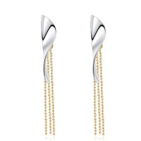 Fashion Fringe Earrings, Brass, plated, fashion jewelry & for woman, 62mm 