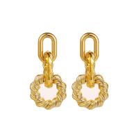 Acrylic Drop Earring, gold color plated, fashion jewelry & for woman, golden 