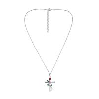 Zinc Alloy Cubic Zirconia Necklace, with 1.97inch extender chain, platinum color plated, fashion jewelry & for woman & with cubic zirconia Approx 17.32 Inch 