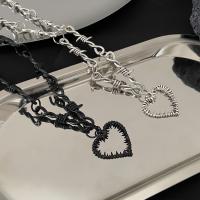 Couple Zinc Alloy Necklace, with 1.96inch extender chain, Heart, plated, fashion jewelry & for woman Approx 17.32 Inch [