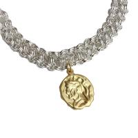 Ожерелье ручной латунные, Латунь, с 3cm наполнитель цепи, Персонаж, Другое покрытие, ювелирные изделия моды & Женский, длина:36 см, продается PC