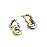 Brass Drop Earring, plated, fashion jewelry & for woman, 25mm [