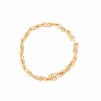 Brass Bracelets, Horseshoes, gold color plated, fashion jewelry & for woman Approx 18 cm 