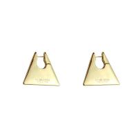 Brass Drop Earring, Triangle, gold color plated, fashion jewelry & for woman, 30mm 