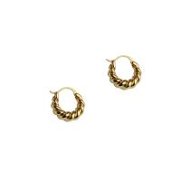 Brass Hoop Earring, gold color plated, fashion jewelry & for woman, 10mm 