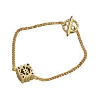Bracelets en laiton, Placage de couleur d'or, bijoux de mode & pour femme Environ 19 cm, Vendu par PC