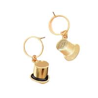 Zinc Alloy Drop Earring, Hat, gold color plated, fashion jewelry & for woman 