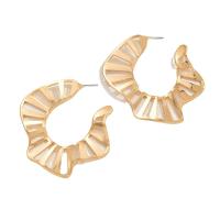 Zinc Alloy Stud Earring, gold color plated, fashion jewelry & for woman & hollow 