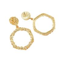 Boucle d'oreille goutte Zinc Alloy, alliage de zinc, Placage de couleur d'or, bijoux de mode & pour femme Vendu par paire