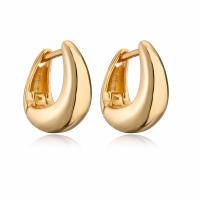 Brass Huggie Hoop Earring, plated, fashion jewelry [