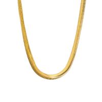 Stainless Steel Chain Necklace, 304 Stainless Steel, real gold plated, fashion jewelry & Unisex 