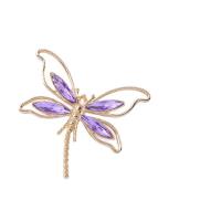 Hair Barrette Finding, Zinc Alloy, Dragonfly, KC gold color plated, DIY & with rhinestone & hollow [