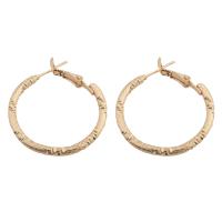 Brass Hoop Earring, Donut, gold color plated, fashion jewelry & for woman 