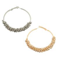 Brass Hoop Earring, Donut, plated, fashion jewelry & micro pave cubic zirconia & for woman 