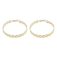 Brass Hoop Earring, Donut, gold color plated, fashion jewelry & for woman & hollow 