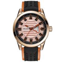 Men Wrist Watch, Glass, with Leather & 304 Stainless Steel, Chinese movement, Life water resistant & fashion jewelry & multifunctional & for man 24mm Approx 260 mm [