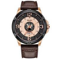 Men Wrist Watch, Organic Glass, with Leather, Japanese movement, Life water resistant & fashion jewelry & multifunctional & for man Approx 270 mm 