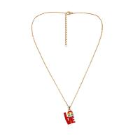 Enamel Zinc Alloy Necklace, with 1.97inch extender chain, fashion jewelry & for woman Approx 18.11 Inch 