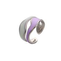Enamel Stainless Steel Finger Ring, 304 Stainless Steel, fashion jewelry & for woman 