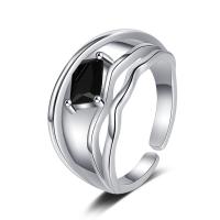 Circón cúbico anillo de dedo de latón, metal, Joyería & micro arcilla de zirconia cúbica & para mujer, más colores para la opción, 9mm, Vendido por UD