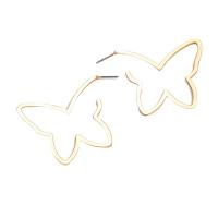 Zinc Alloy Stud Earring, Butterfly, gold color plated, fashion jewelry & for woman 