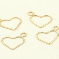 Oro-llenado colgante, Corazón, 14K lleno de oro, Bricolaje & diferentes estilos para la opción & hueco, 0.9x15.5mm, Vendido por UD