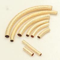 Медно-золото изогнутые бусины-трубки, 14K позолоченный, DIY & разный размер для выбора, продается PC[