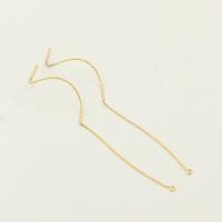 Медно-золото нитка для сережки, 14K позолоченный, DIY, 0.8mm, продается Пара[