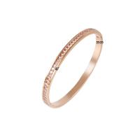 Rhinestone Zinc Alloy Bangle, plated, fashion jewelry & for woman & with rhinestone 4mm, Inner Approx 58mm [