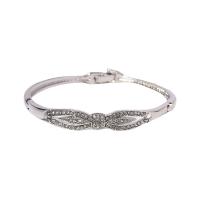 Fashion Zinc Alloy Bangle, with Cubic Zirconia, plated, fashion jewelry & for woman [