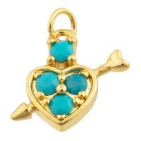 Enamel Brass Pendants, Heart, gold color plated, fashion jewelry & DIY, mixed colors 