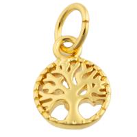 Brass Jewelry Pendants, Tree, gold color plated, fashion jewelry & DIY 