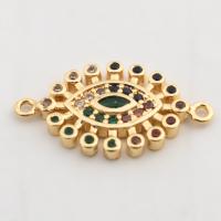 Brass, high quality gold color plated, DIY & micro pave cubic zirconia Approx 2mm [