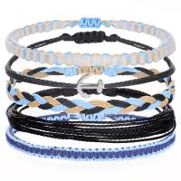 Fashion Create Wax Cord Bracelets, with Crystal & Zinc Alloy, handmade, Bohemian style & adjustable & for woman Approx 15-30 cm [