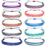 Mode créer Bracelets cordon de cire, corde de cire, fait à la main, Style bohème & réglable & pour femme, plus de couleurs à choisir Environ 14-28 cm, Vendu par PC