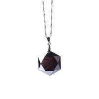 Gemstone Jewelry Pendant, Terahertz Stone, Hexagram, DIY, black [