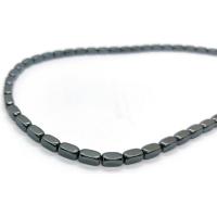 Nicht magnetische Hämatit Perlen, Rechteck, poliert, DIY & verschiedene Größen vorhanden, schwarz, Länge:ca. 40 cm, verkauft von Strang[