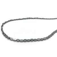 Nicht magnetische Hämatit Perlen, Sechseck, poliert, DIY & verschiedene Größen vorhanden, schwarz, Länge:ca. 40 cm, verkauft von Strang