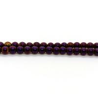 Nicht magnetische Hämatit Perlen, rund, plattiert, DIY & verschiedene Größen vorhanden, violett, Länge:ca. 40 cm, verkauft von Strang
