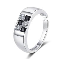 Anilo de dedo de latón, metal, Joyería & para mujer & con diamantes de imitación, 5mm, Vendido por UD