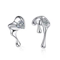 Brass Stud Earring, fashion jewelry & micro pave cubic zirconia & for woman [