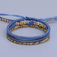 Шерсть браслет шнура, Узел Корд, Связанный вручную, Мужская & регулируемый, Много цветов для выбора, длина:Приблизительно 14-28 см, продается PC