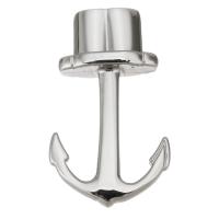 Stainless Steel Cord Tips, 304 Stainless Steel, Anchor, polished, fashion jewelry & DIY, original color Approx [