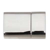 Cierre magnético de acero inoxidable rectangular, acero inoxidable 304, pulido, Joyería & Bricolaje, color original, 23x15x6mm, Vendido por UD